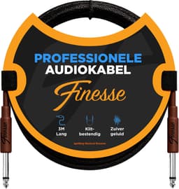 Finesse Gitaarkabel PRO - 300 cm - Jack 6.35mm - Audio Kabel - Instrumentkabel - Gitaar Kabel — thumbnail 1