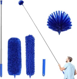 Driedelige stofafscheider met telescopische staaf 15-110 inch voor reiniging — thumbnail 1