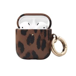 Selencia Sabi Case met panterprint - Hoesje geschikt voor AirPods 1 / 2 - Mocha Brown — thumbnail 1