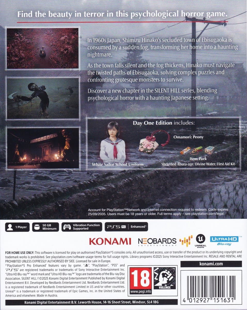 Silent Hill F - Day One Edition (PS5) — afbeelding 1