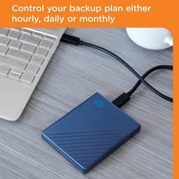 Draagbare 2TB harde schijf met 256-bit hardwareversleuteling en automatische back-up software — thumbnail 3