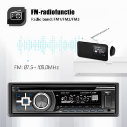 ESSGOO Autoradio met CD speler - Bluetooth - MP3-speler - USB AUX Bluetooth - Handsfree bellen - FM Radio - enkel 1 DIN — thumbnail 4