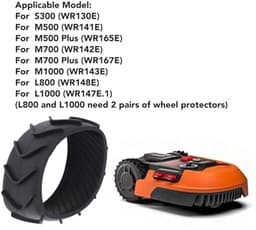 Verbeter de Stabiliteit en Tractie met Rubberen Wielbeschermer, Compatibel met M500 M700 S300 M1000 Plus, Past op Het Voorwielprofiel voor Robotachtige Grasmaaier — thumbnail 3