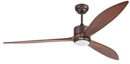 165 cm massief houten plafondventilator met DC-motor en dimbare LED-verlichting - Geschikt voor Alexa en Google Home - 6 snelheden en IP44 — thumbnail 5