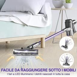Draadloze Stofzuiger | Ultralichte 6-in-1 Elektrische Bezem met Krachtige Accu en Cycloon Technologie — thumbnail 3