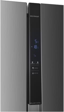 Heinner HSBS-HM529NFXWDE++ Amerikaanse Side-by-Side Koelkast 529 L – Full No Frost – Waterdispenser – LED Touch Display – Dual Inverter – RVS – 5 Jaar Garantie — thumbnail 4