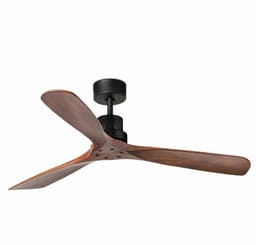 Faro Barcelona 33516DC - Lantau L Zwart/Houten Plafondventilator - Stille DC-motor, Geen licht, Afstandsbediening, 6 snelheden — thumbnail 1