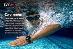 Evy24 GPS Pro Smartwatch Heren en Dames - Sport Horloge - Rond - Stappenteller - Hartslagmeter - Saturatiemeter - Bloeddruk - Belfunctie - 100+ Sportmodi - Kompas - 5ATM Waterdicht - Geschikt voor iOS/Android - 2 Bandjes — thumbnail 3