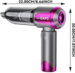 EAFC - Draadloze Mini Stofzuiger – Krachtige Handstofzuiger met USB Oplader en Opzetstukken – Voor Auto, Toetsenbord & Huishoudelijk Gebruik — thumbnail 2