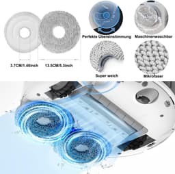 Accessoireset - geschikt voor Dreame L10s Ultra Gen 2/L10s Pro Ultra Heat/X30 Ultra/Mova E30 Ultra - JKOISL 2 x rolborstel - 6 x stofzak - 4 x dweildoek - 6 x zijborstels - 2 x filters — thumbnail 4
