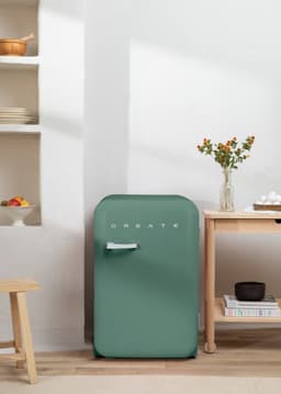 CREATE - Koelkast in retrostijl - Sage - Handvat Zilver - FRIDGE RETRO 107L — thumbnail 5