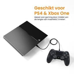 Voltière USB A naar Micro USB Kabel - PlayStation 4 oplaadkabel - 3 Meter — thumbnail 2
