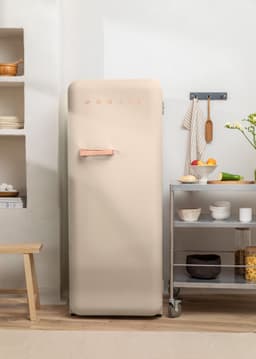 CREATE - Koelkast in retrostijl - Zand - Handvat Roségoud - FRIDGE RETRO 281L — thumbnail 5