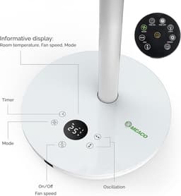 Draagbare draadloze ventilator met nachtlampje - 14 uur batterijlevensduur, ultra-stil en energiezuinig — thumbnail 5