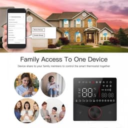 Wi-Fi Thermostaat met Touchscreen - Programmeerbare Draadloze Thermostaat voor Verwarming — thumbnail 3