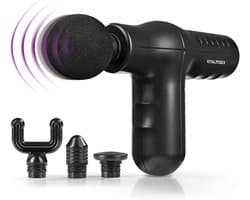 Elektrisch Mini Massagepistool met 4 Opzetstukken - 5 Intensiteitsstanden en Power Boost