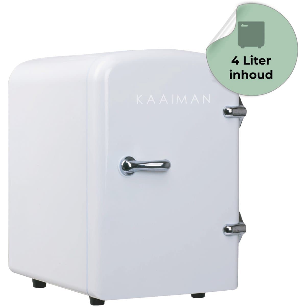Kaaiman® Mini Koelkast 4L - Kleine Koelkast 12V/220V - Cosmetische Koelkast - Warm en Koud Functie - Skincare Fridge - Mini koelkast Slaapkamer - Wit — afbeelding 1