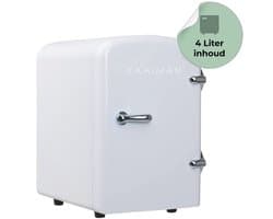 Kaaiman® Mini Koelkast 4L - Kleine Koelkast 12V/220V - Cosmetische Koelkast - Warm en Koud Functie - Skincare Fridge - Mini koelkast Slaapkamer - Wit
