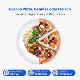 Inbouwmcirogolfoven met Grillfunctie - Zwart — thumbnail 2