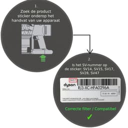 Geschikt voor Dyson V11/V15/SV14/SV17/SV22 HEPA-filter - Set van 4 Wasbare Motorfilters - Onderdeel 97001302 - Compatibel met Dyson Steelstofzuigers Absolute Pro/Total Clean/Torque Drive/Animal/Parquet — thumbnail 2