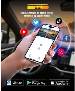 Quvo® Dashcam Voor en Achter - Dashcam - Parkeermonitor - Zwart - 4cm x 9cm x 6cm — thumbnail 5