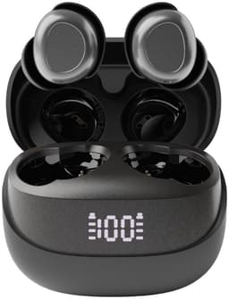 pocobob® Z draadloze oortjes - Black Deep Grey - bluetooth oordopjes - kleine oordopjes - in ear oortjes - met microfoon - ook voor slapen - Met pocobob APP voor je smartphone — thumbnail 1
