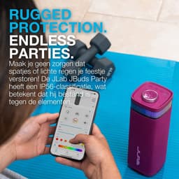 JLab Jbuds Bluetooth Speaker Draadloos - Draagbare Muziekbox - 12 uur Batterijduur - 30 Watt - Bass Boost - IPX6 Waterproof - Multipairing - Instelbare Party Lights - App Equalizer - Roze — thumbnail 5