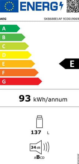 AEG SKB688E1AF inbouw koelkast 88 cm | Deur op deur — thumbnail 2