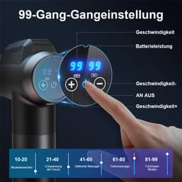 OKWISH Massageapparaten - Massage Gun - Instelbare Snelheid - Spiermassage - Massage Pistool - Zwart — thumbnail 5