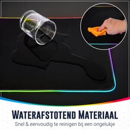 Brightly® RGB Gaming Muismat - RGB LED Verlichting Muismat - USB - Muismat LED - Antislip Muismat - 35 cm x 25 cm - Waterproof - Gaming Muismat - Met Verlichting - Zwart — thumbnail 5