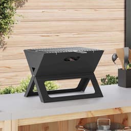 vidaXL - Buitengrill - Zwart - 46 - x - 31 - x - 31 - cm - Staal — thumbnail 4