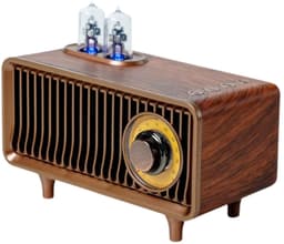 Retro Bluetooth Speaker met FM Radio - Bluetooth 5.4 - 5W Stereo - AUX - USB - TF-kaart - Houten Design - Bruin — thumbnail 4