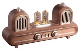 Retro Bluetooth Speaker met Tube Lights - 10W Stereo Geluid - Bluetooth 5.4 - FM Radio - USB - TF - AUX - TWS — thumbnail 1