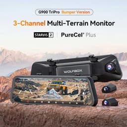 Wolfbox G900 Tripro bumper 3CH 4K Wifi GPS 256gb Mirror dashcam — thumbnail 3