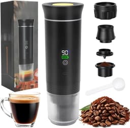 DnA® Draagbare Koffiemachine - Blender To Go - Draagbare Blender - Zwart - 9cm x 9cm x 21cm — thumbnail 1