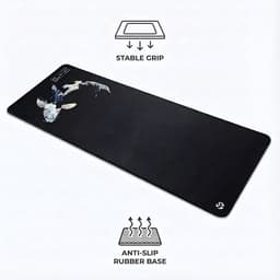 Grote Muismat 80x30 | Gaming Muismat | Zwart | XXL | Antislip | Desktop Mat | Computer Mat | Japans Koi — thumbnail 5