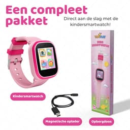 TinyPlay Smartwatch Kinderen - Dual Camera - Spelletjes - USB Oplaadbaar kinderhorloge - Kinder smartwatch - Meisje - Roze — thumbnail 5