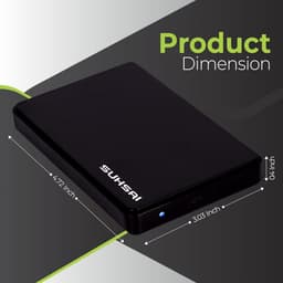 Draagbare Externe Harde Schijf 1 TB - 2,5 inch Externe HDD voor Opslag en Back-up - USB 2.0 - Compatibel met PC, Laptop, Mac en Chromebook (Zwart) — thumbnail 5