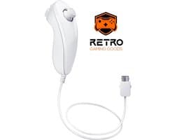 Retro Gaming Goods® - Nunchuck - Wit - Geschikt voor Nintendo Wii & Nintendo Wii U