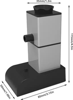 Ziva Smoker Compact koudroker vierkant staand zilver — thumbnail 3
