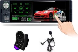 TechU™ T40 Autoradio 1 Din 4.1inch + Afstandsbediening en Stuurwielbediening – Bluetooth – USB – AUX – SD – FM radio – Handsfree bellen – Autoradio met scherm – Stembediening — thumbnail 1