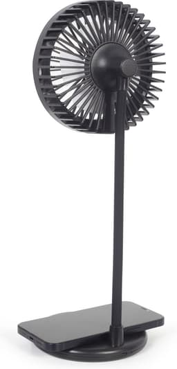 3-in-1 tafelventilator met draadloze telefoonlader en LED verlichting — thumbnail 4