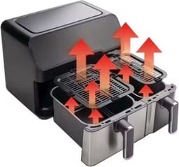 Hisense HAF2900D Dubbel 8,6 l Vrijstaand 1700 W Heteluchtfriteuse Zwart — thumbnail 3