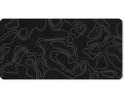 Muismat 120x60 cm - Bureaumat kantoor zwart - Computer en desktop accessoires - Muis en bureau mat onderlegger - Zwarte bureaulegger xl - Mousepad xxl - Kantoorartikelen decoratie - Muismatten office desk anti slip - Kantoormeubelen