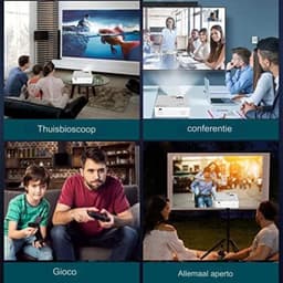 Mini beamer - Mini projector - Mini beamer smartphone - Wit — thumbnail 4