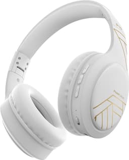PowerLocus P19 Bluetooth Koptelefoon - Koptelefoon Draadloos - tot 70 Uur Speeltijd en met Aux Kabel - Over Ear Hoofdtelefoon - 3 EQ-Modi - Met Draagtas – Wit/Goud — thumbnail 5
