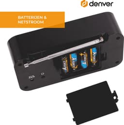 Denver DAB Radio - Noodradio / Noodpakket - Batterijen & Netstroom - Keukenradio - Draagbare Radio - DAB42 - Zwart — thumbnail 3