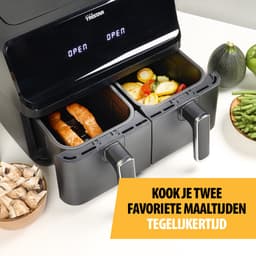 Tristar FR-9026 - Dubbele Airfryer XXL - 2x4L - 2 onafhankelijke kookzones - 8 Bakprogramma's - PFAS-vrij - WK — thumbnail 2