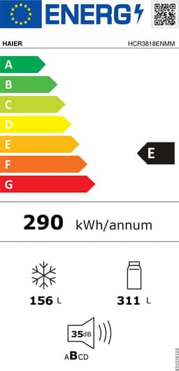 Haier HCR3818ENMM - Amerikaanse Koelkast - 467L - Invertercompressor - Total No Frost - 99% Air Surround - Energieklasse E - 10 Jaar Garantie op onderdelen — thumbnail 2