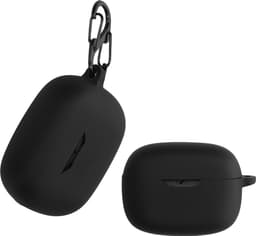 kwmobile Hoes geschikt voor JBL Wave Beam / Beam 2 / Wave 200TWS - Siliconen cover voor oordopjes in zwart — thumbnail 1